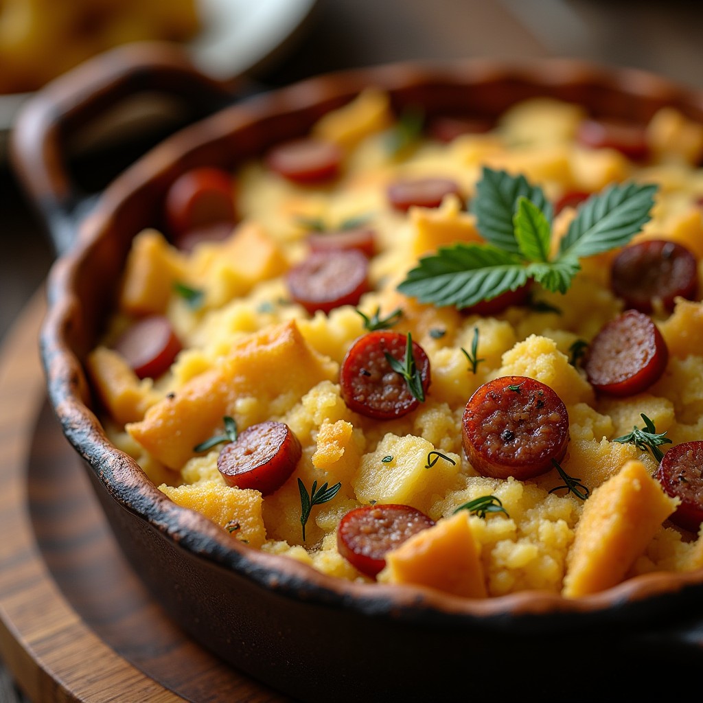 hearty sausage and cornbread dressing