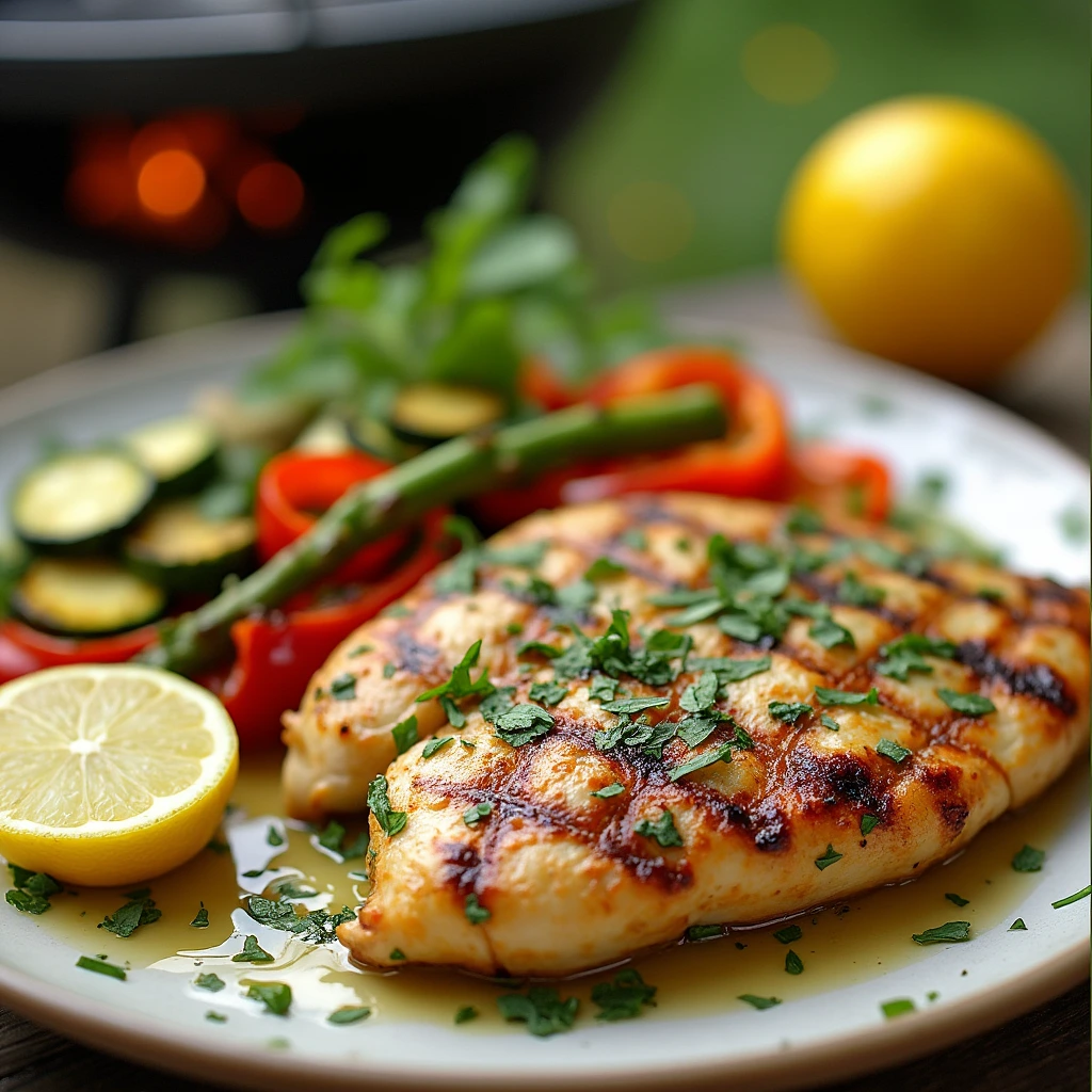 Grilled Lemon Herb Chicken Breasts