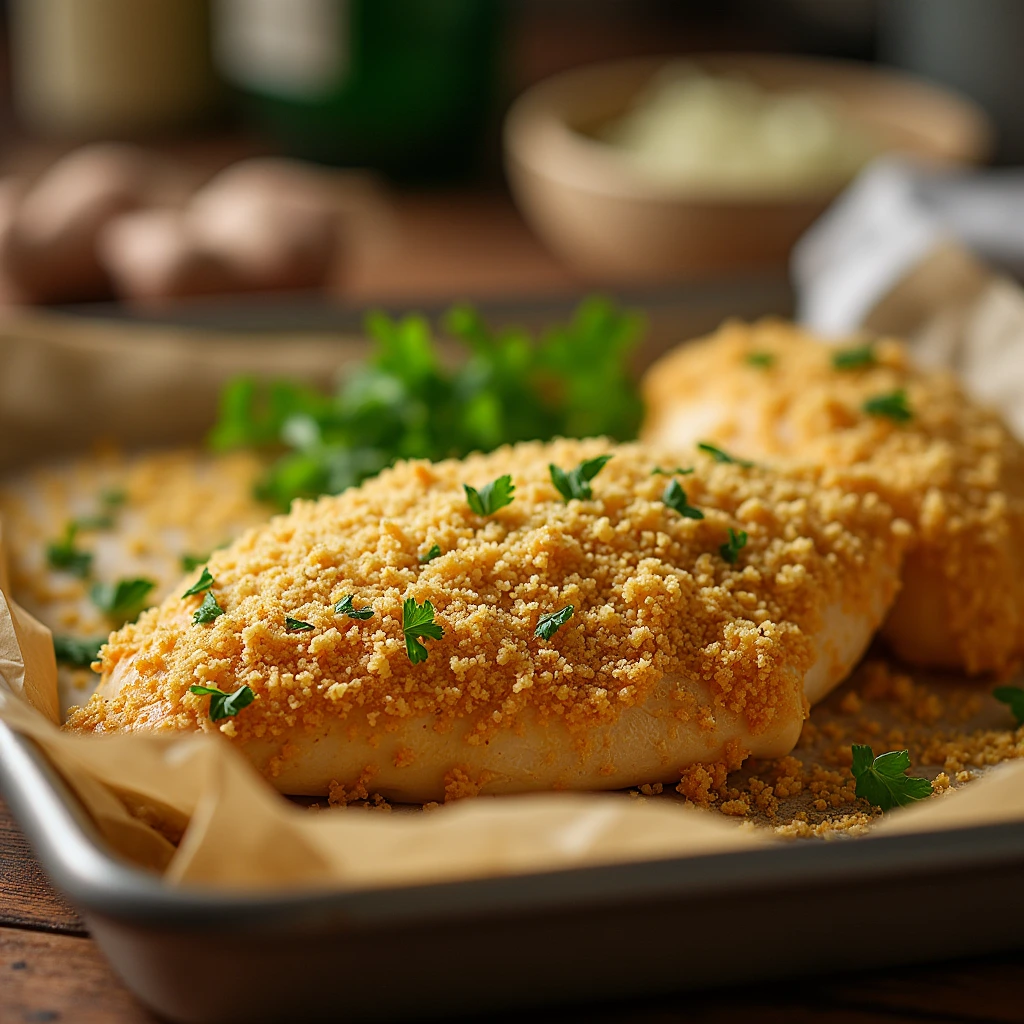 Baked Chicken Breast with Garlic and Parmesan