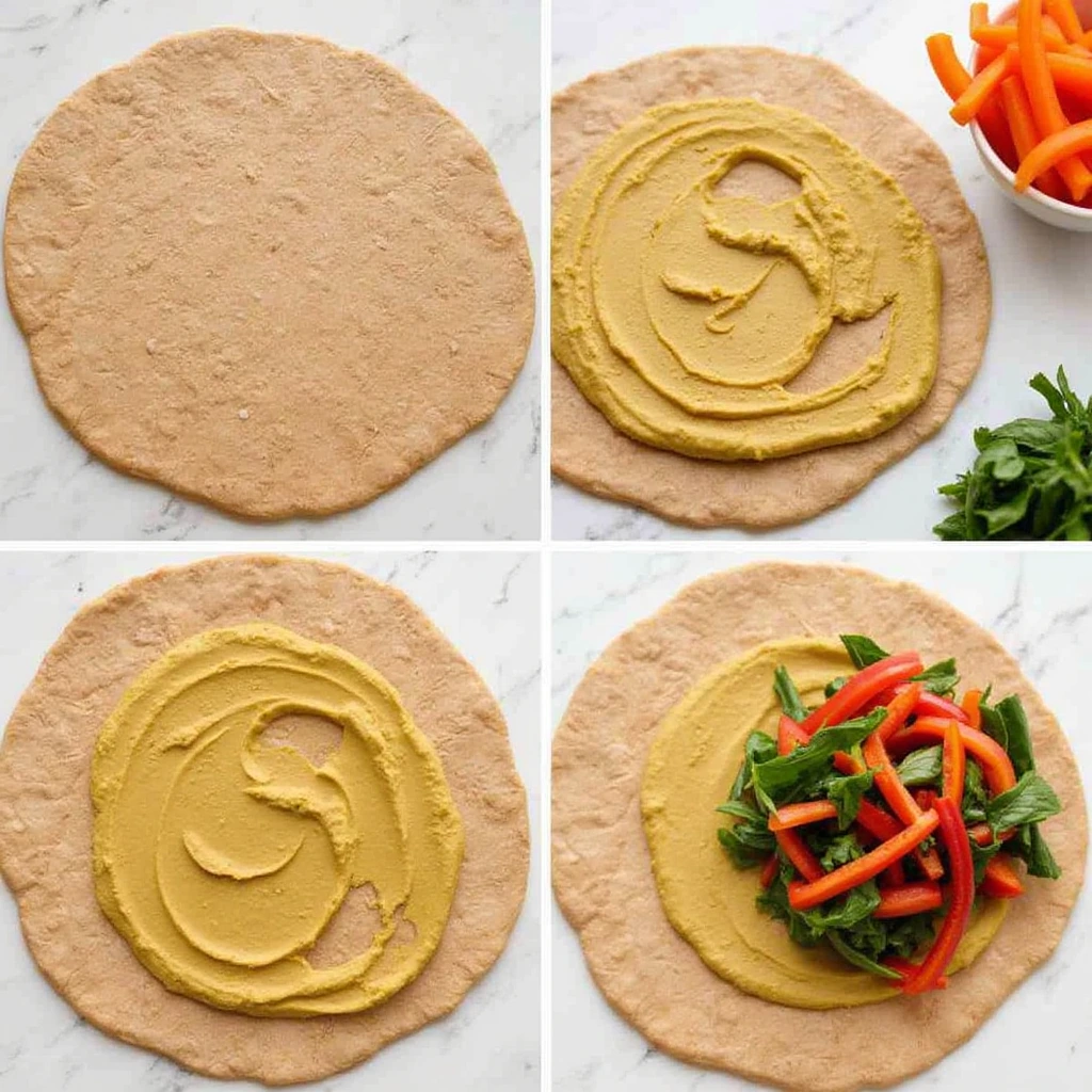 the Perfect Veggie and Hummus Wrap