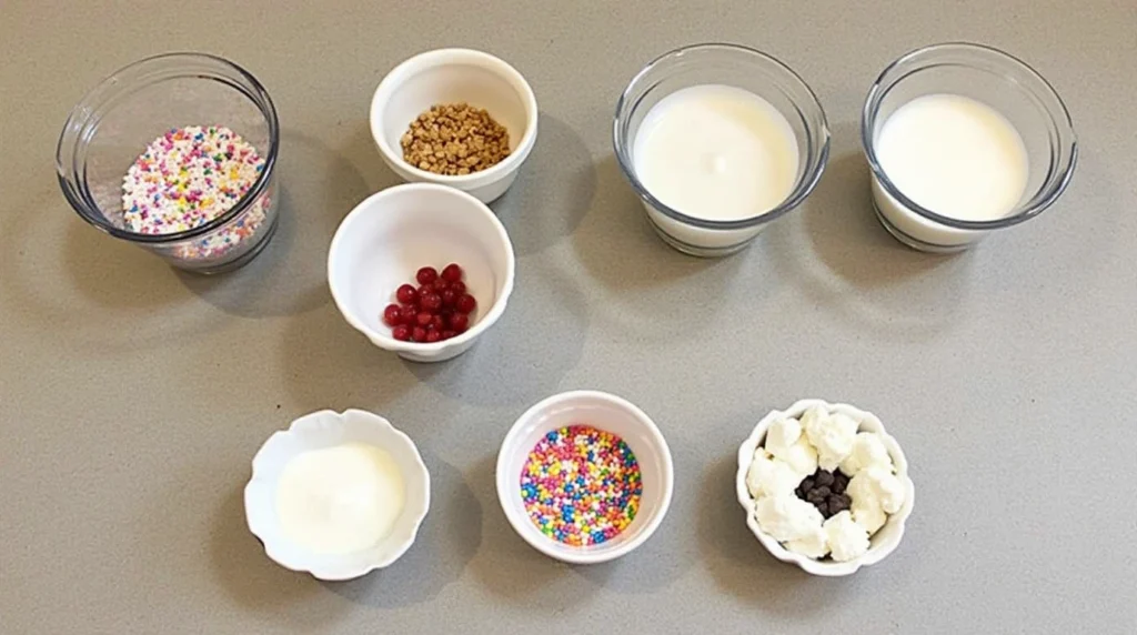 The Basic Ingredients for Frozen Yogurt Bark with Sprinkles