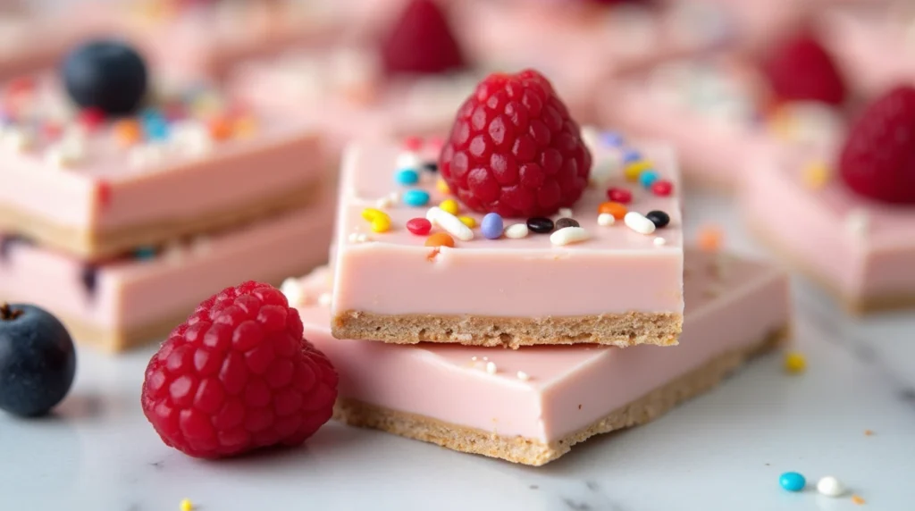 Frozen Yogurt Bark with Sprinkles